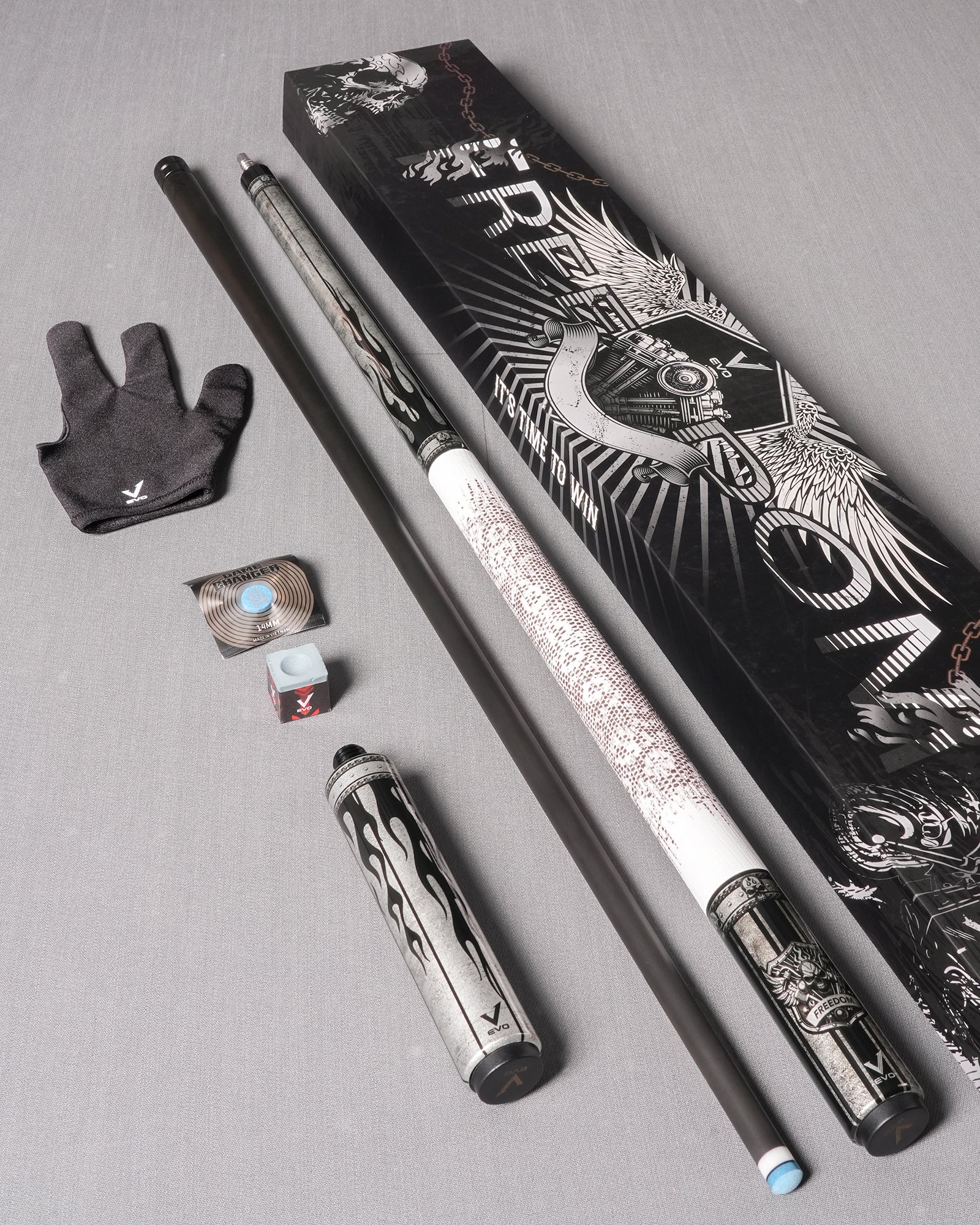 EVO FREEDOM MAXBING EDITION - SHADOW FLAME - WHITE LEATHER WRAP