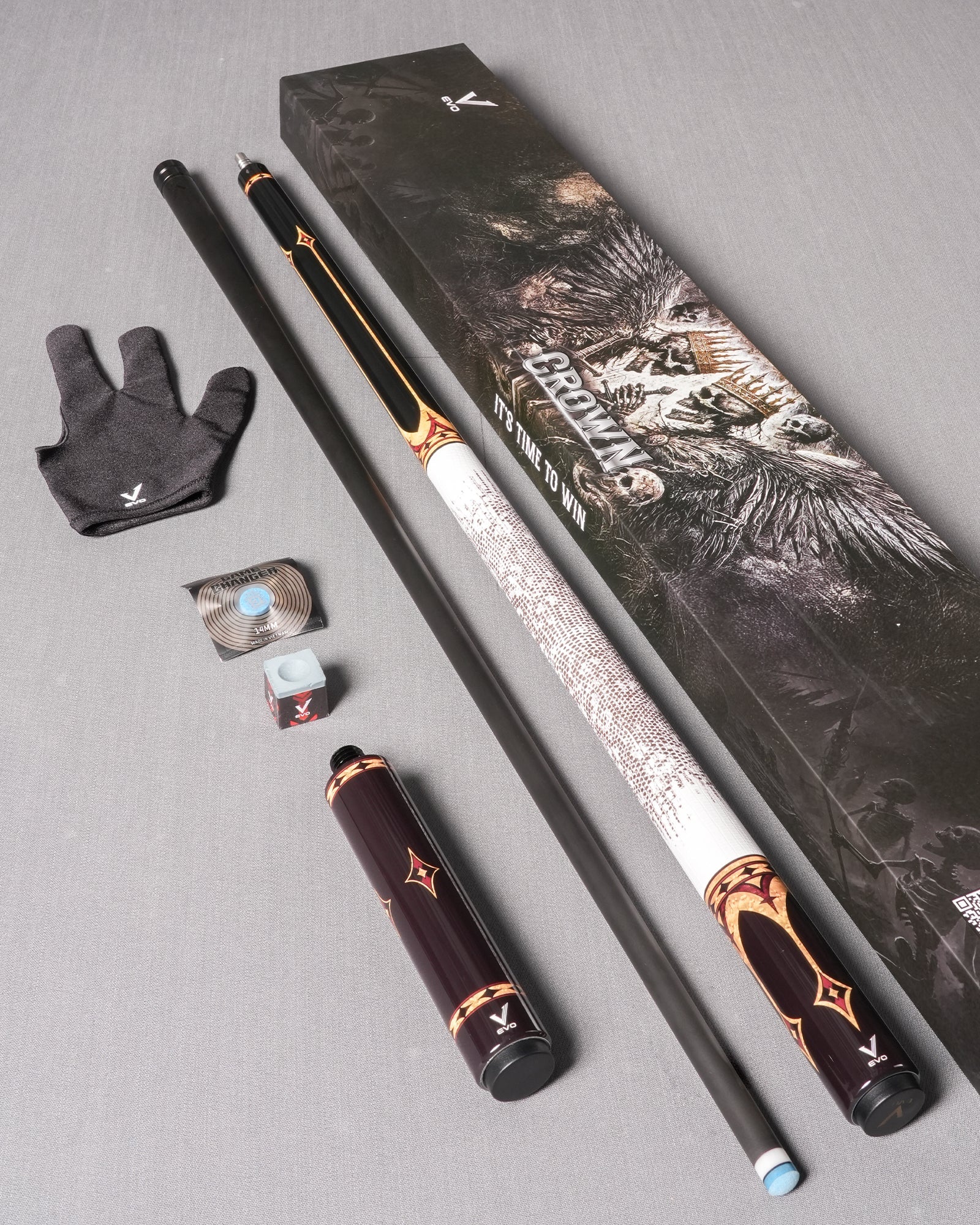 EVO CROWN MAXBING EDITION - ROYAL BLACK - WHITE LEATHER WRAP