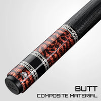 Rhino RETRÔ Pool Cue - Snake - Lizard Embossed Microfiber Leather Wrap & Point