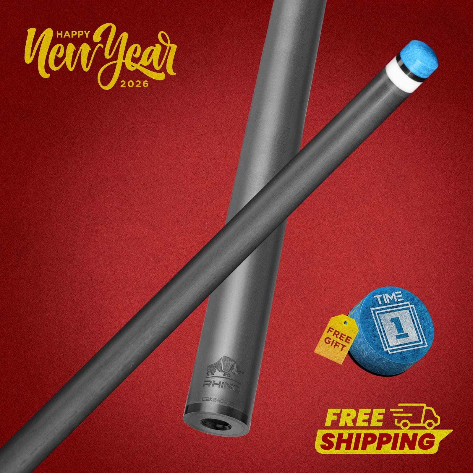 Rhino - 710mm (28'') / 3/8-8 Carbon Carom Single Shaft 12mm