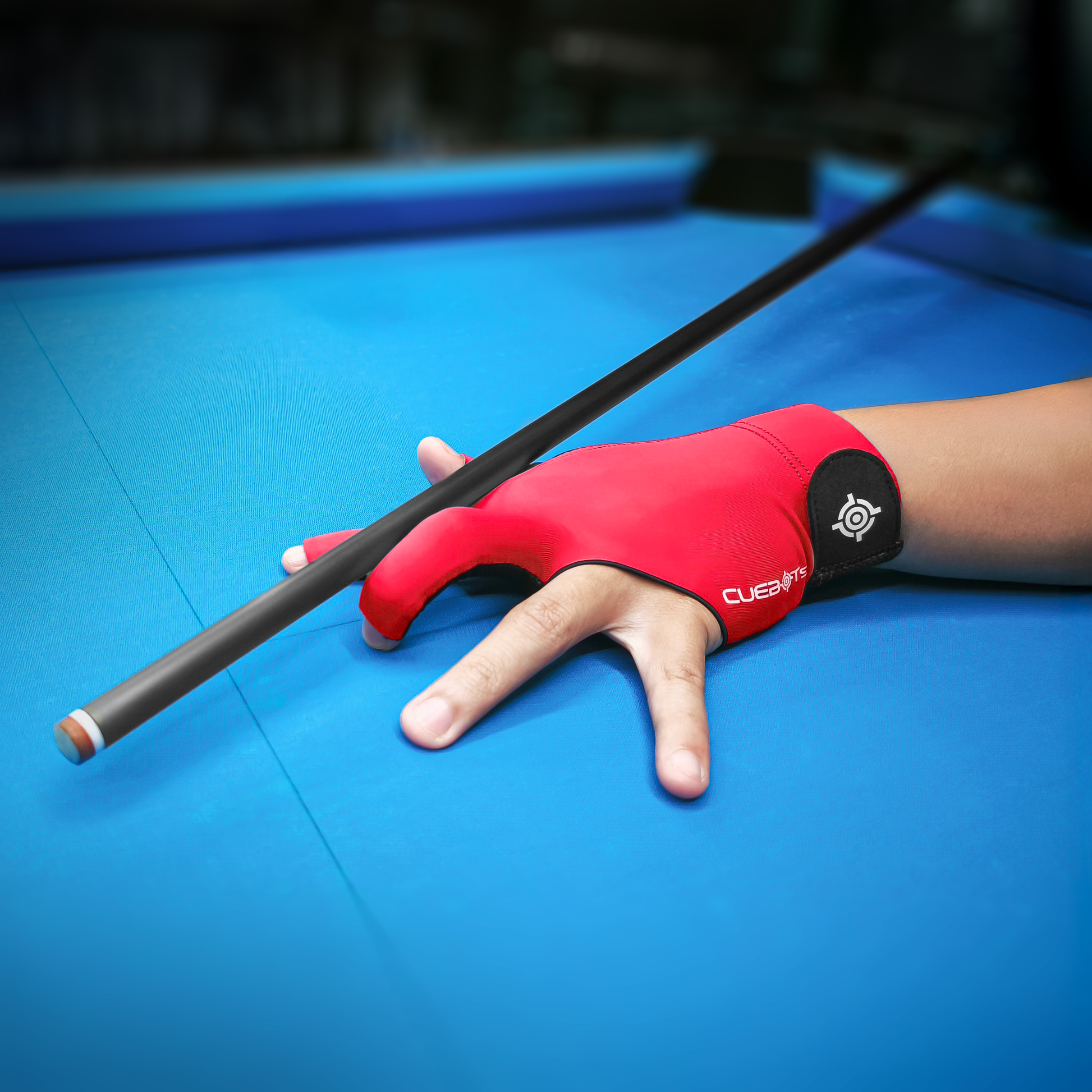 CUEBOTS Left Hand Glove - Pure Red