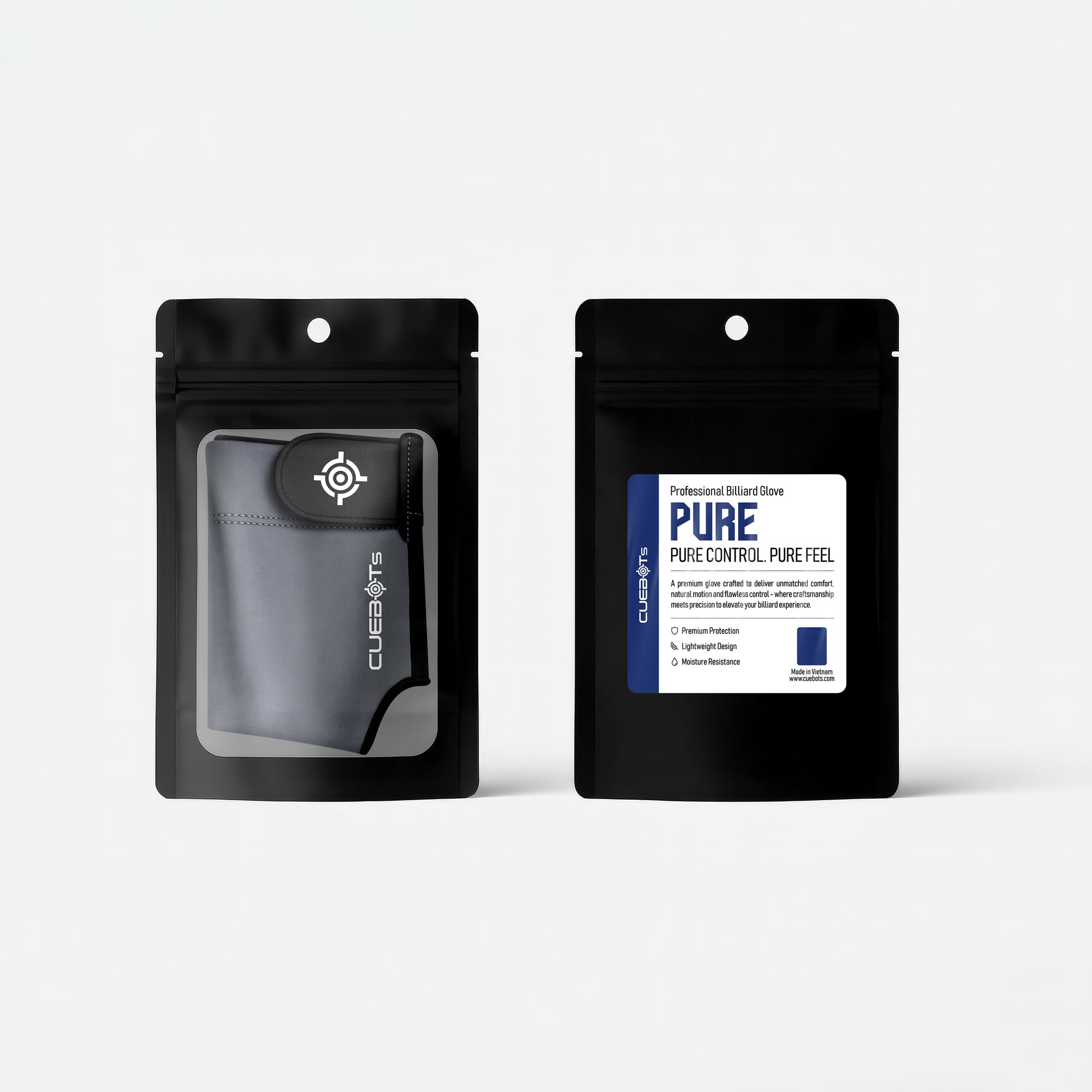 CUEBOTS Left Hand Glove - Pure Grey