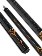 EVO CROWN POOL CUE - ROYAL BLACK - BLACK LEATHER WRAP