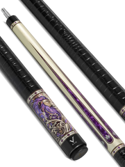 EVO BEAST POOL CUE - AMETHYST LION - LEATHER WRAP