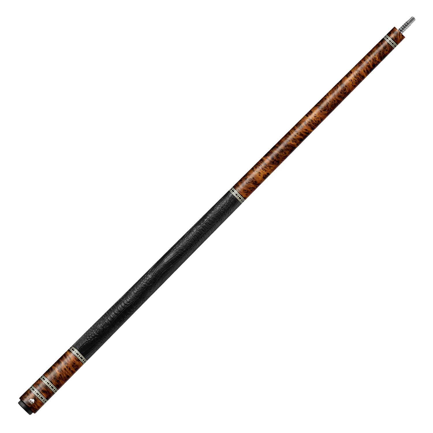 Rhino RETRÔ Cue Butt - Thuya - Crocodile Embossed Microfiber Leather Wrap