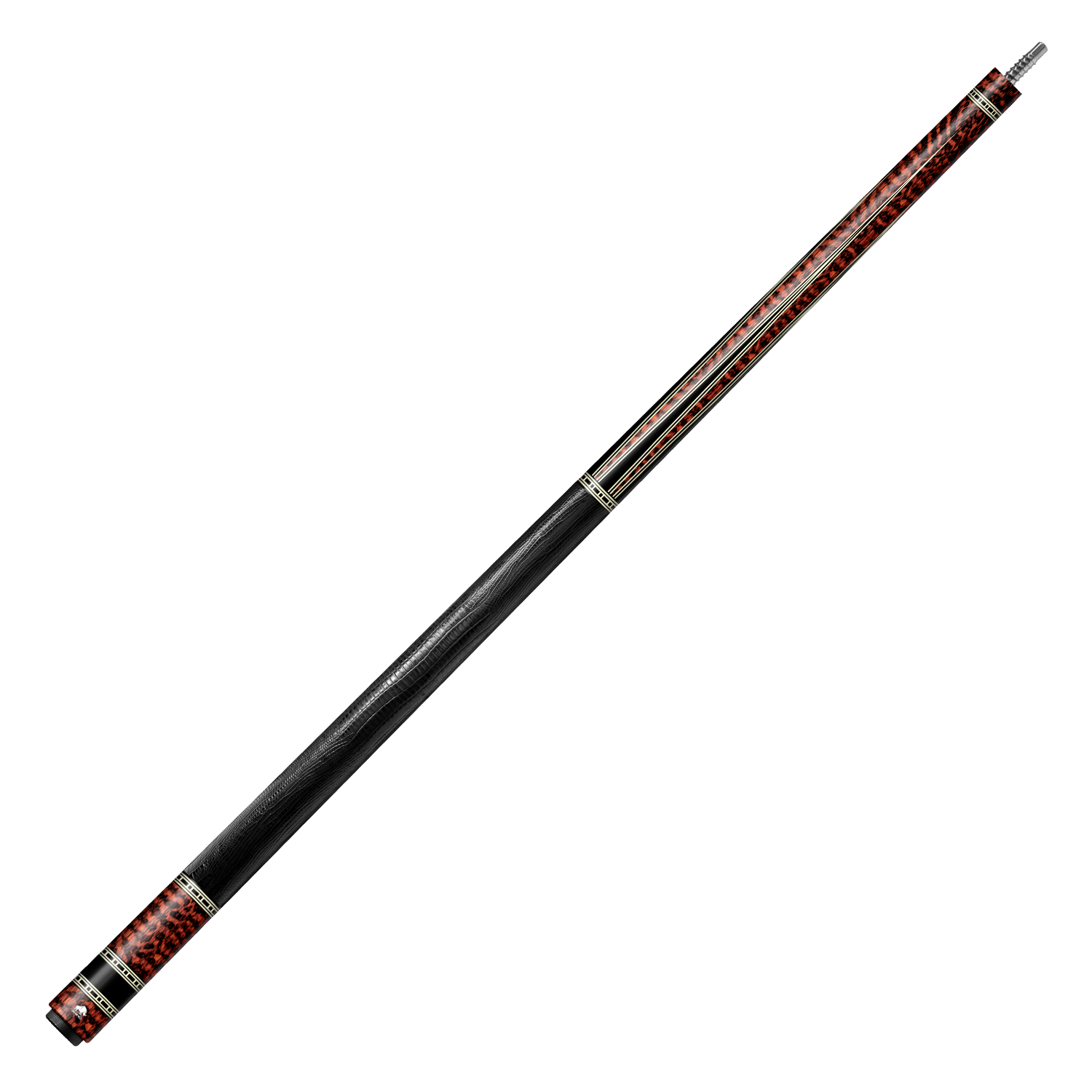 Rhino RETRÔ Cue Butt - Snake - Lizard Embossed Microfiber Leather Wrap & Point