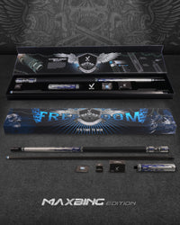EVO FREEDOM MAXBING EDITION - AZURE FLAME - BLACK LEATHER WRAP
