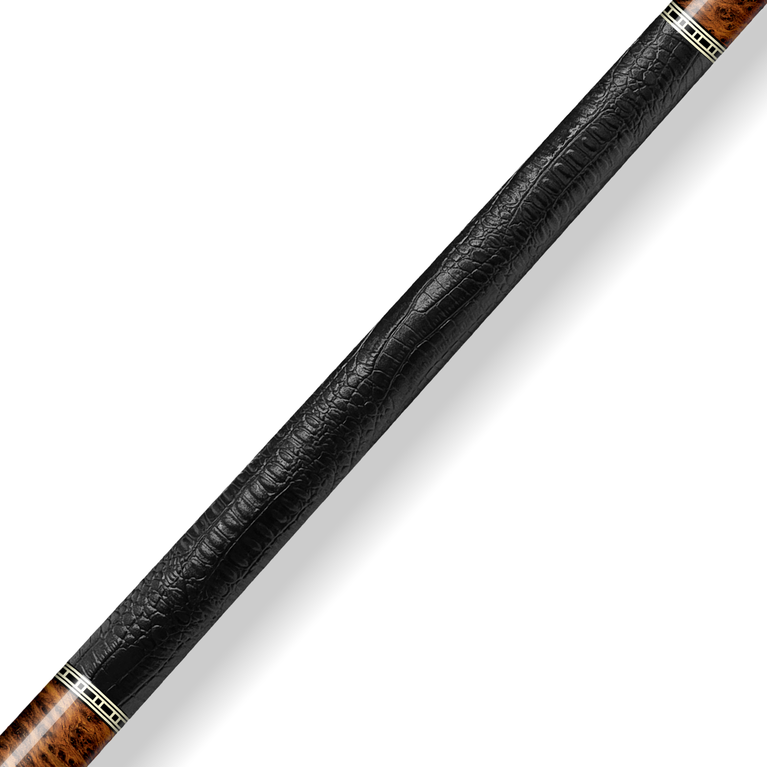 Rhino RETRÔ Cue Butt - Thuya - Crocodile Embossed Microfiber Leather Wrap