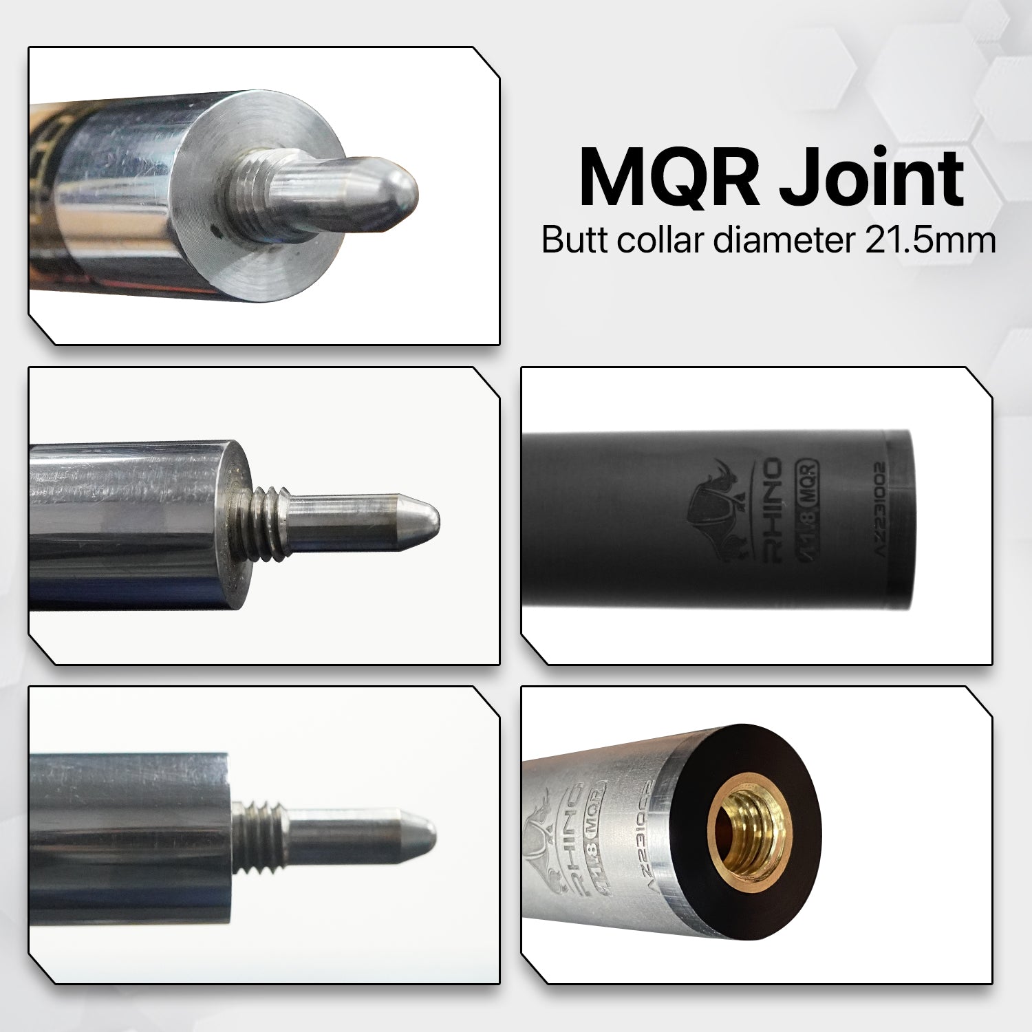 Rhino - 30" / MQR Carbon Pool Cue Single Shaft