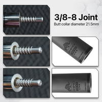 Rhino - 30" / 3/8-8 Carbon Pool Cue Single Shaft