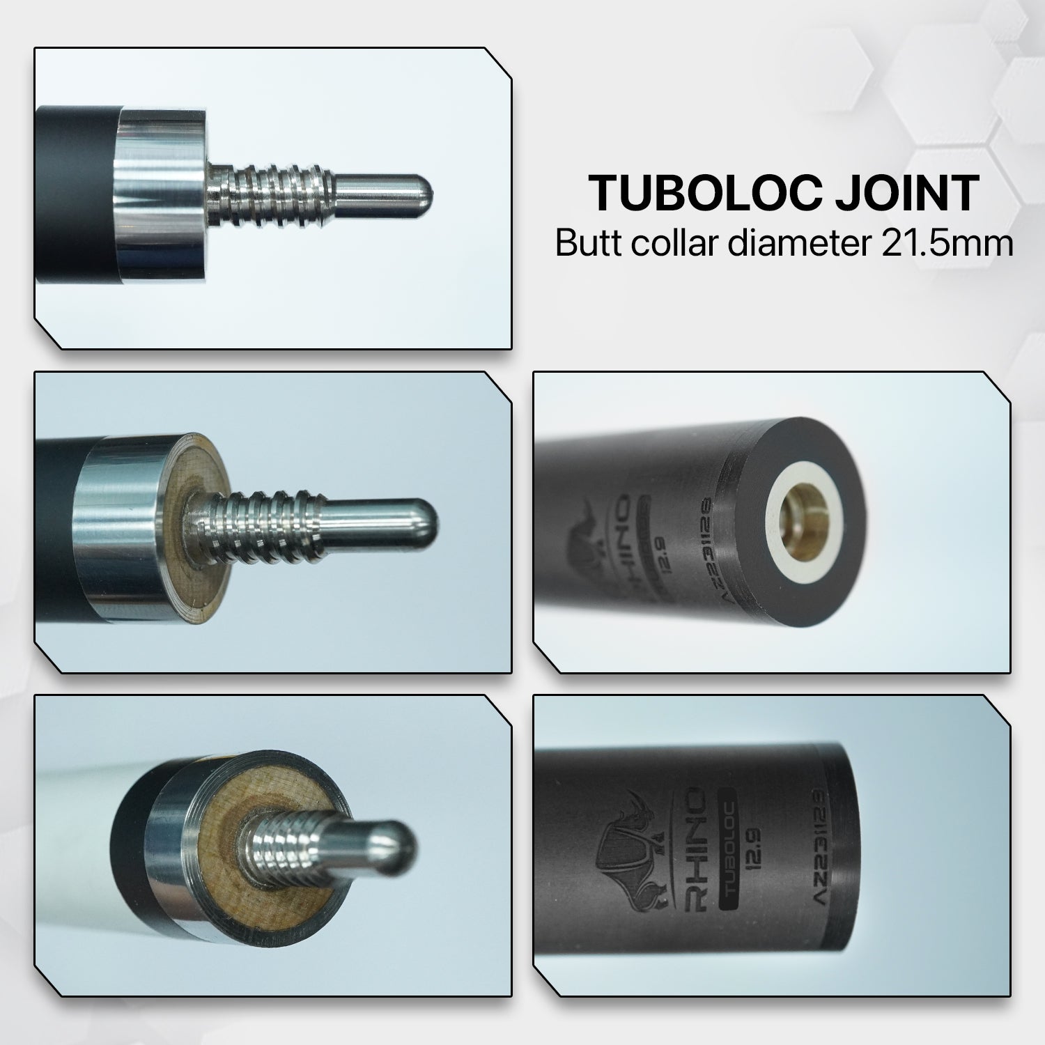 Rhino - 30" / Tuboloc Carbon Pool Cue Single Shaft