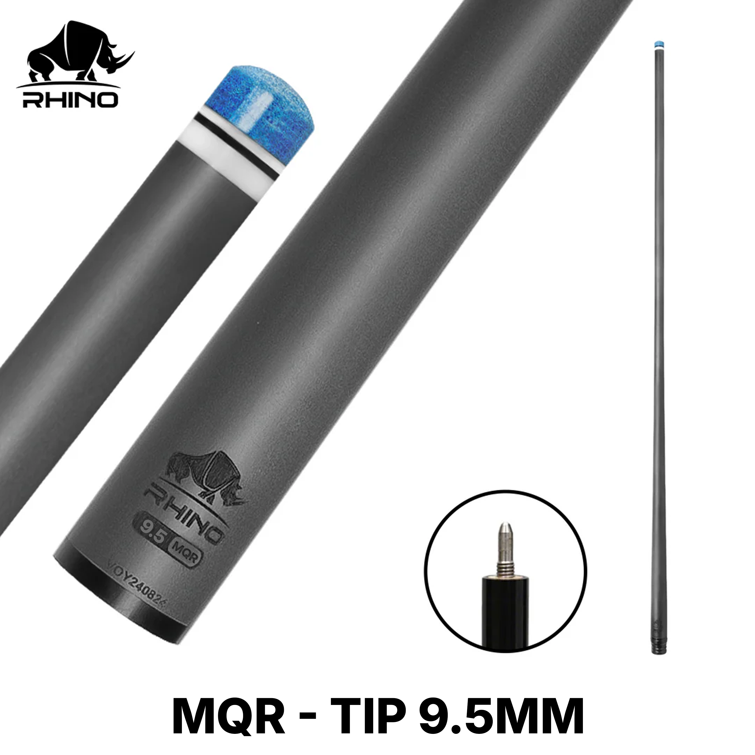 Rhino - 30" / MQR Carbon Pool Cue Single Shaft 9.5