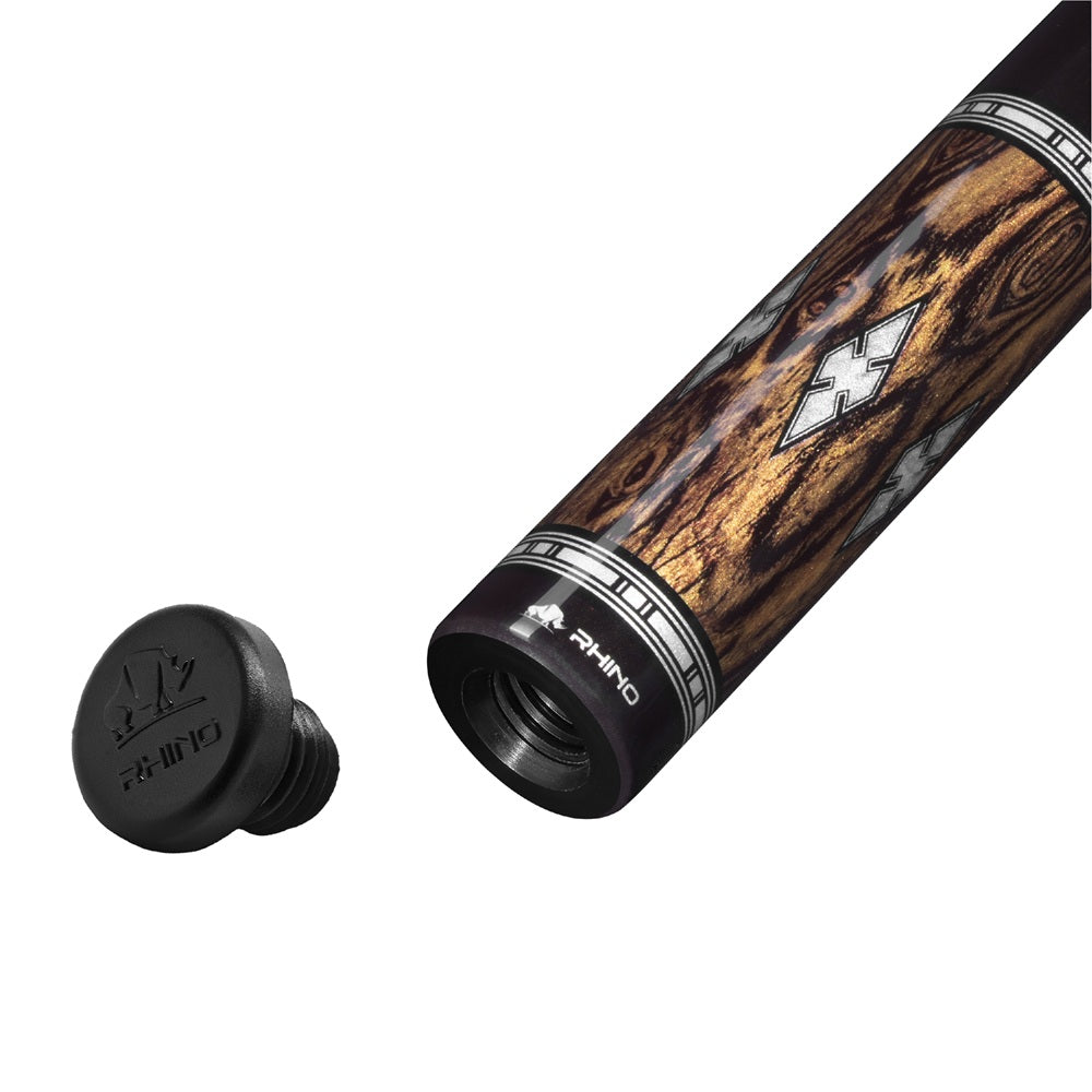 RHINO MUST POOL CUE - BOCOTE EBONY DIAMOND