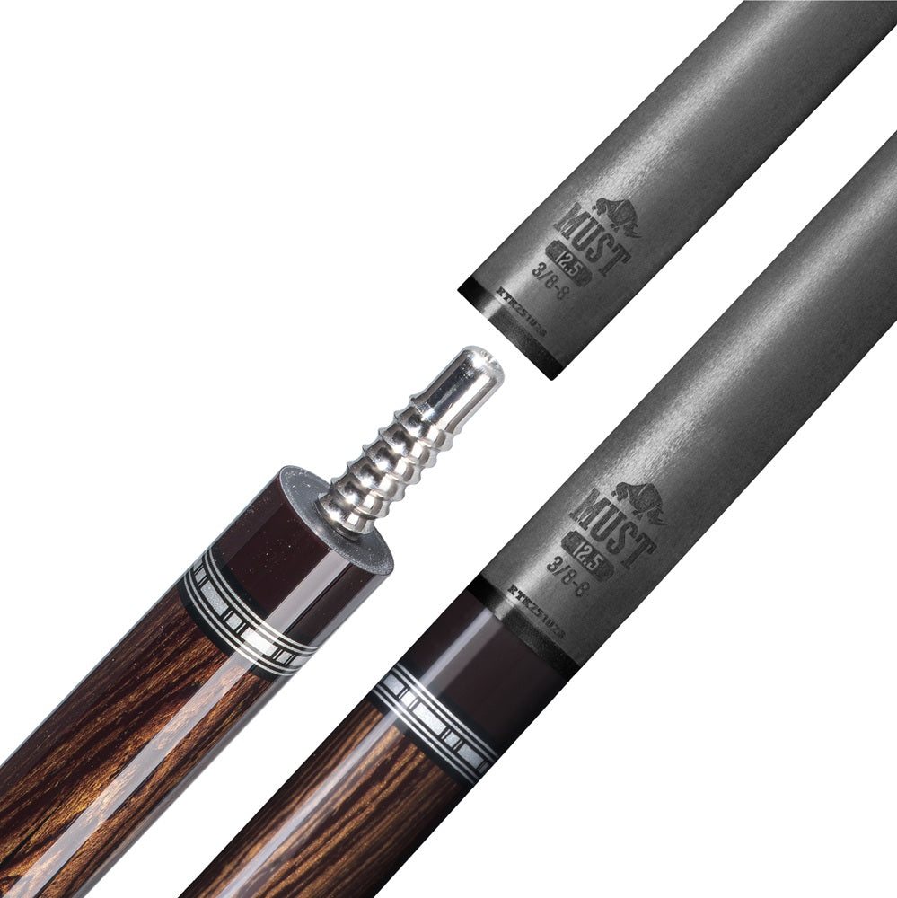 RHINO MUST POOL CUE - BOCOTE EBONY DIAMOND