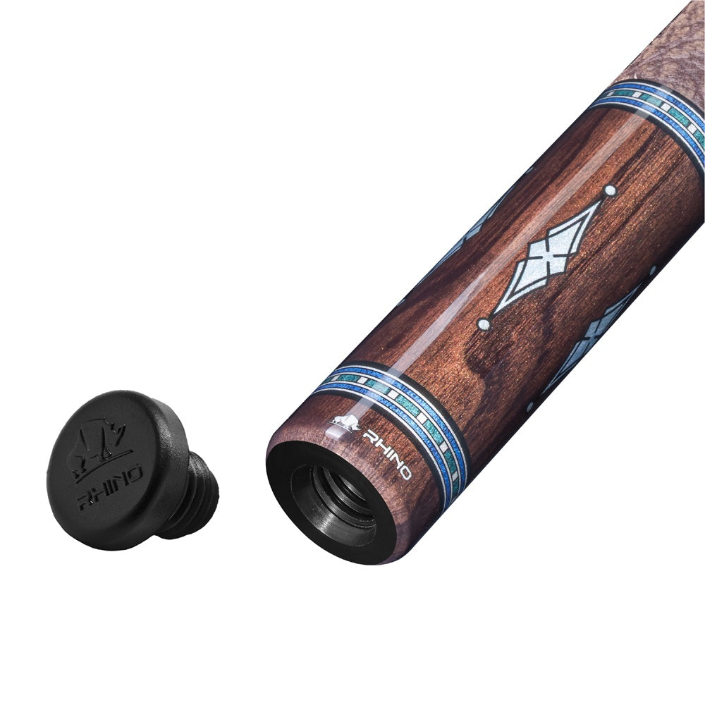 RHINO MUST POOL CUE - MAPLE AZURE INLAY