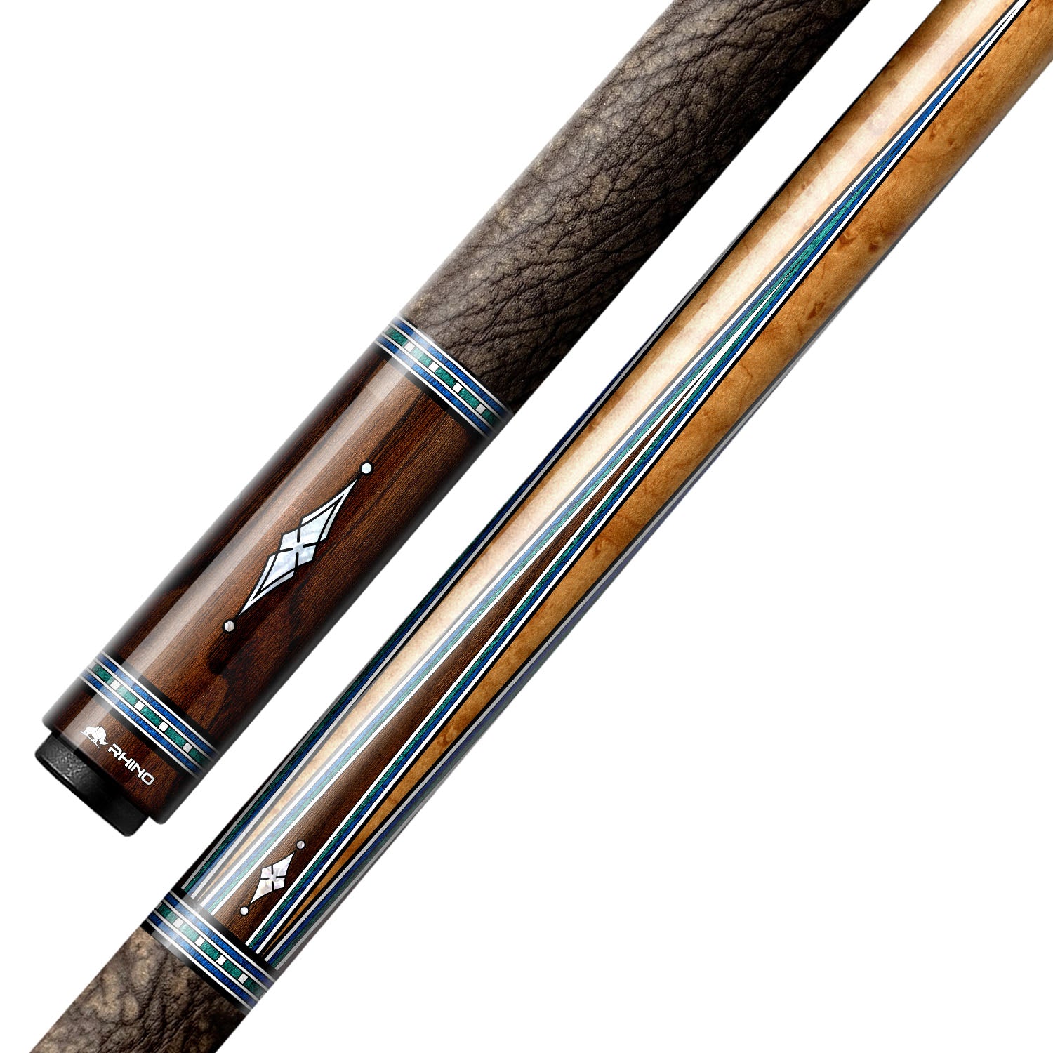 RHINO MUST POOL CUE - MAPLE AZURE INLAY