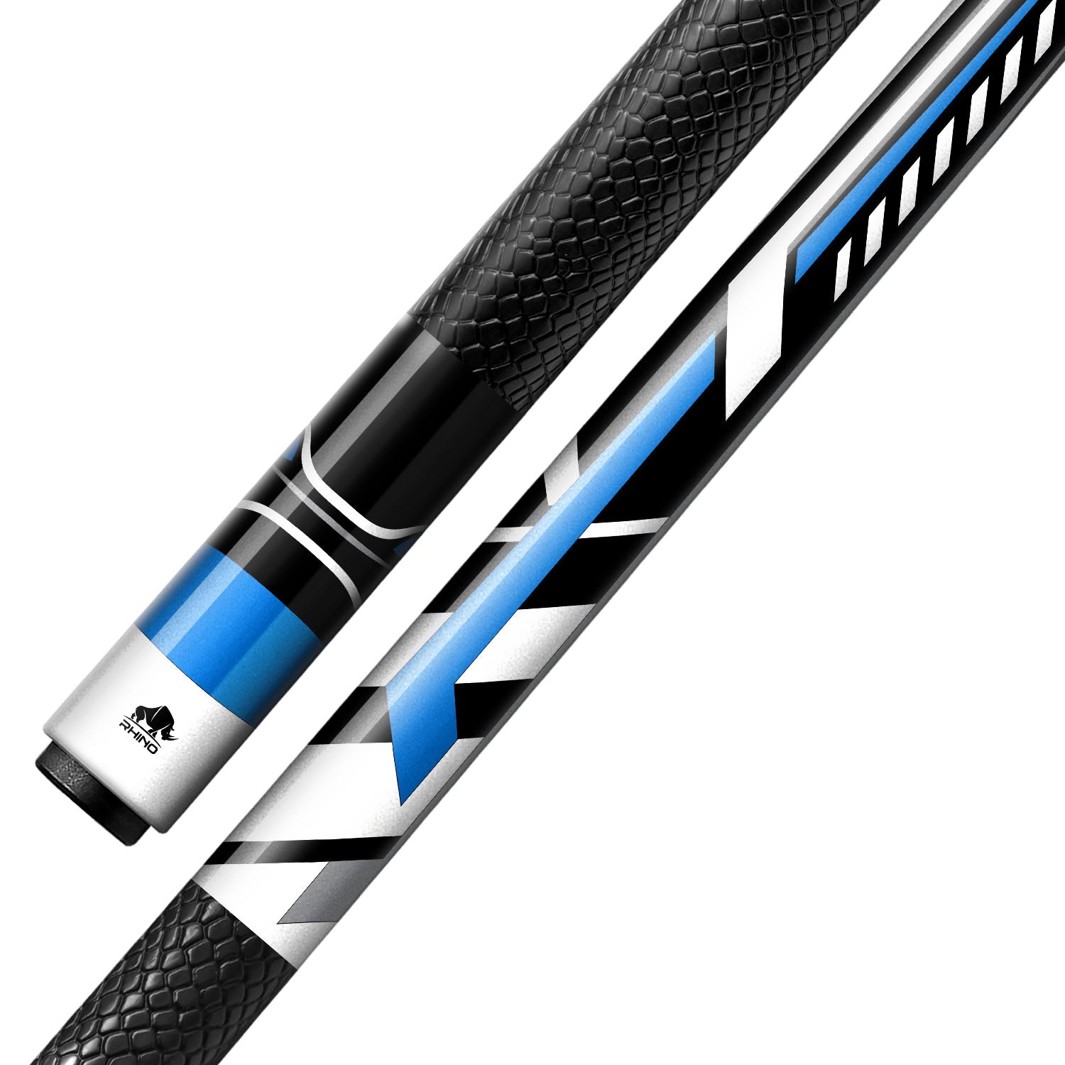 RHINO RACING POOL CUE - VELOCITY BLUE - SPORT WRAP