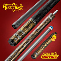 Rhino RETRÔ Pool Cue - Bocote - Crocodile Embossed Microfiber Leather Wrap