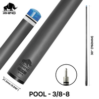 Rhino - 30" / 3/8-8 Carbon Pool Cue Single Shaft