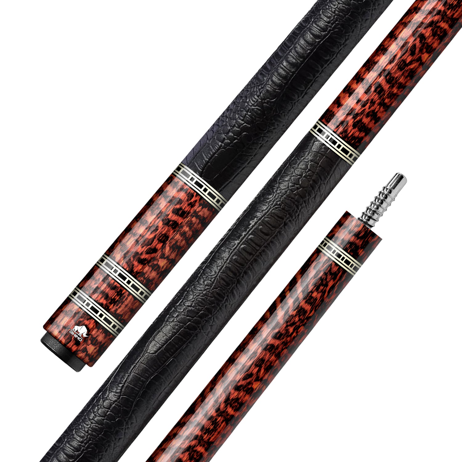 Rhino RETRÔ Cue Butt - Snake - Crocodile Embossed Microfiber Leather Wrap