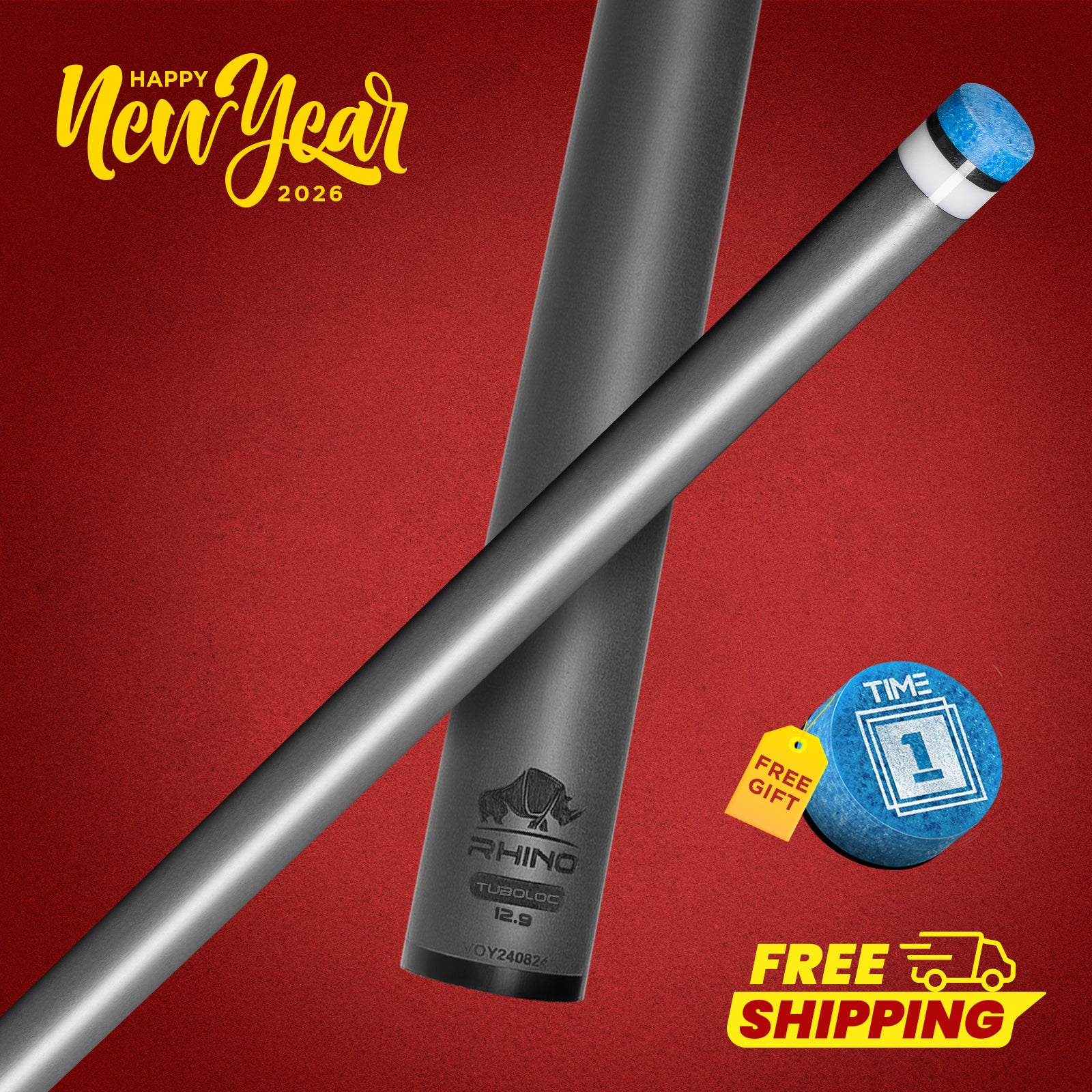 Rhino - 30" / Tuboloc Carbon Pool Cue Single Shaft