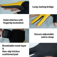 RHINO Billiards Glove Right Hand - Yellow