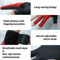 RHINO Billiards Glove Right Hand - Red