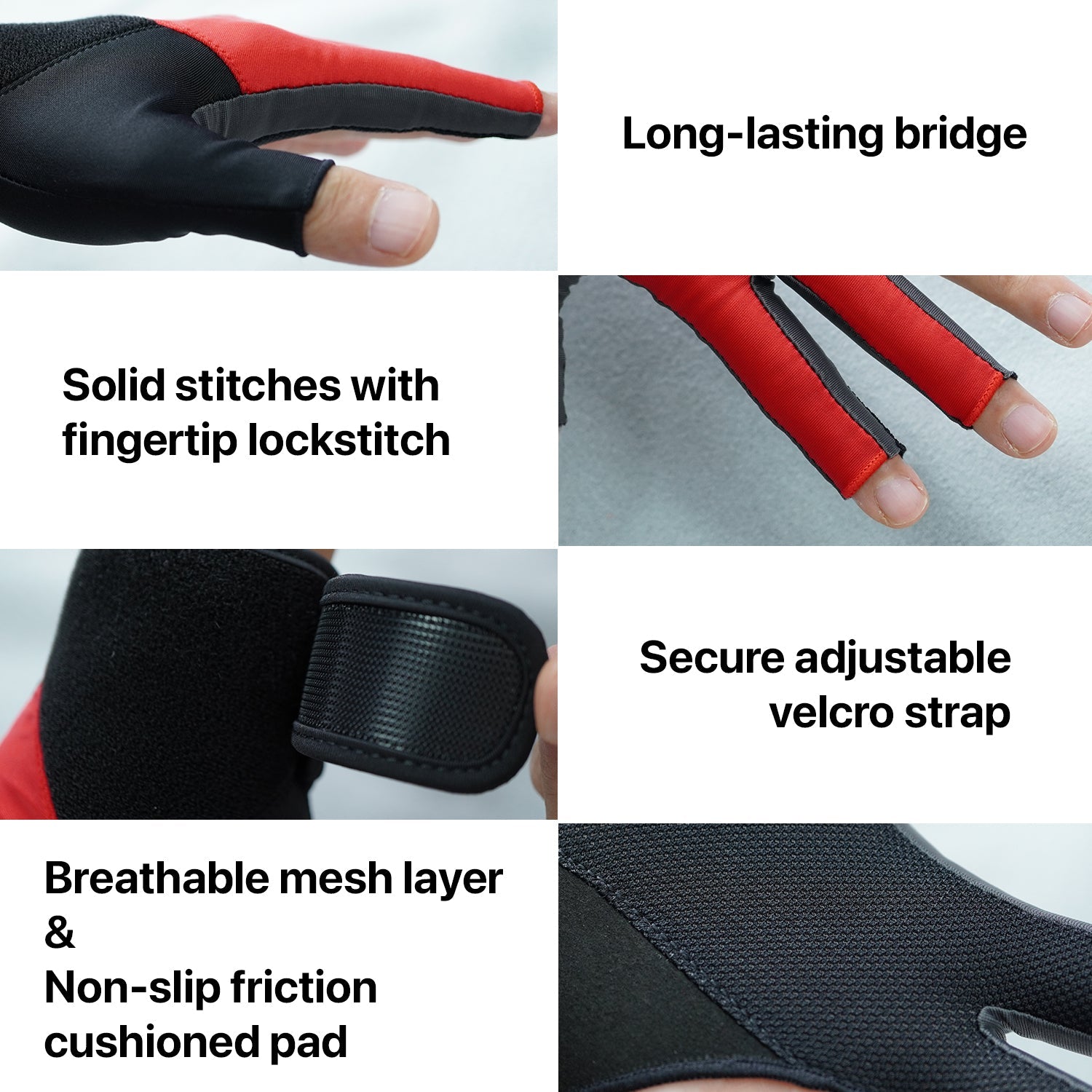 RHINO Billiards Glove Left Hand - Red