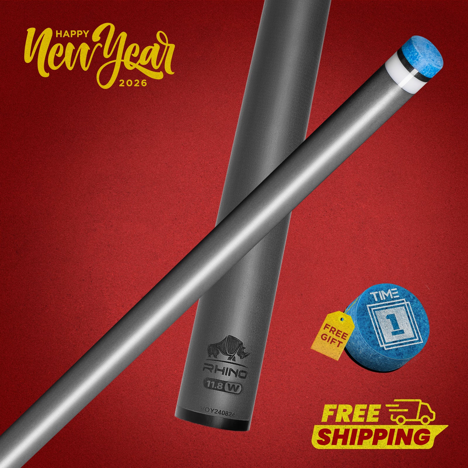 Rhino - 30" / Wavy Carbon Pool Cue Single Shaft