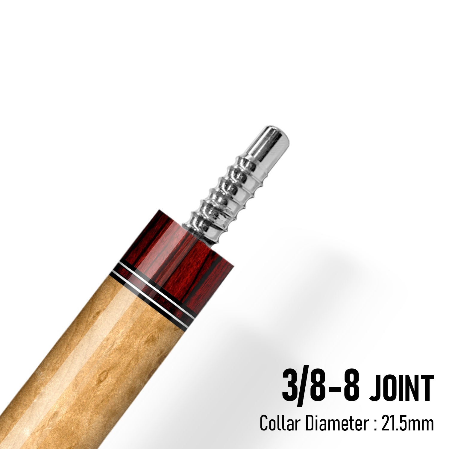 Z Fusion ZF7 Cue Butt – Bordeaux Red (Leather wrap)