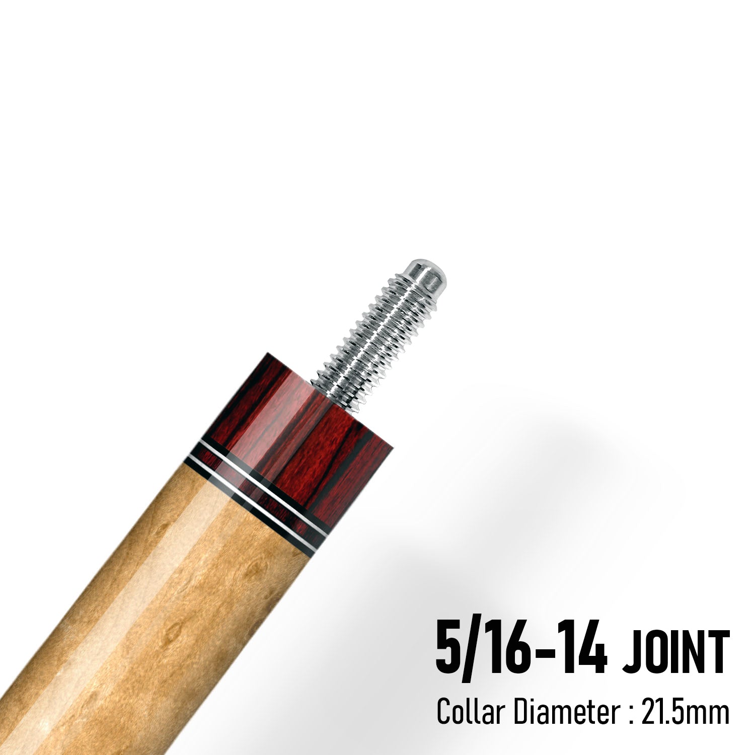 Z Fusion ZF7 Cue Butt – Bordeaux Red (Leather wrap)