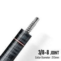 Z Fusion ZF6 Cue Butt – Phantom Black (Leather wrap)