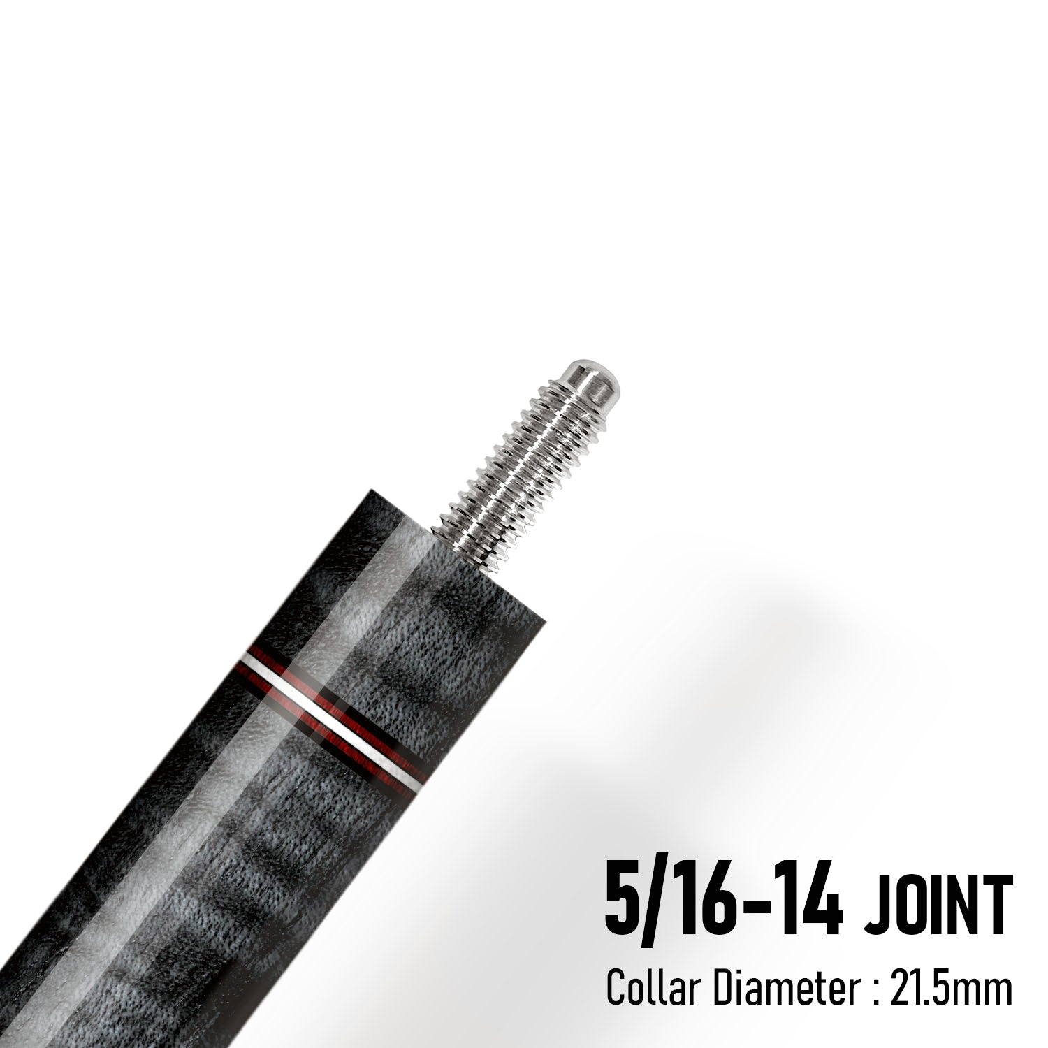 Z Fusion ZF6 Cue Butt – Phantom Black (Leather wrap) 5 16-14