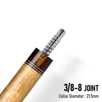 Z Fusion ZF8 Cue Butt – Verdant Burl (Leather wrap)