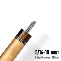 Z Fusion ZF8 Cue Butt – Verdant Burl (Leather wrap) 5 16-18