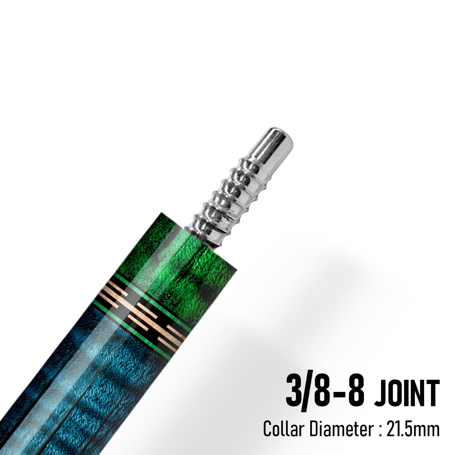 Z LUK ZL1 Cue Butt – Emerald Pulse (Wrapless)