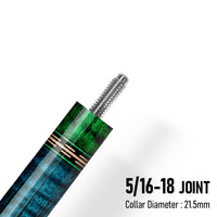 Z LUK ZL1 Cue Butt – Emerald Pulse (Wrapless)