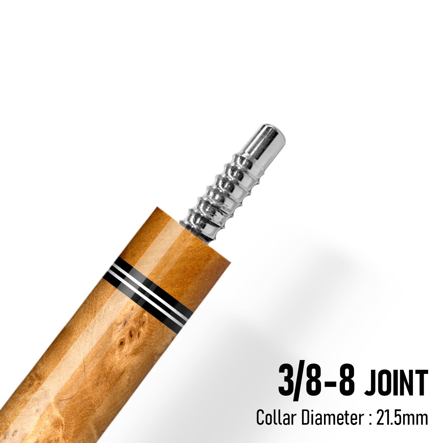 Z Pure ZP3 Cue Butt – Birdseye Maple (Leather wrap)