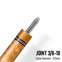 Z Pure ZP3 Cue Butt – Birdseye Maple (Leather wrap) 3 8-10