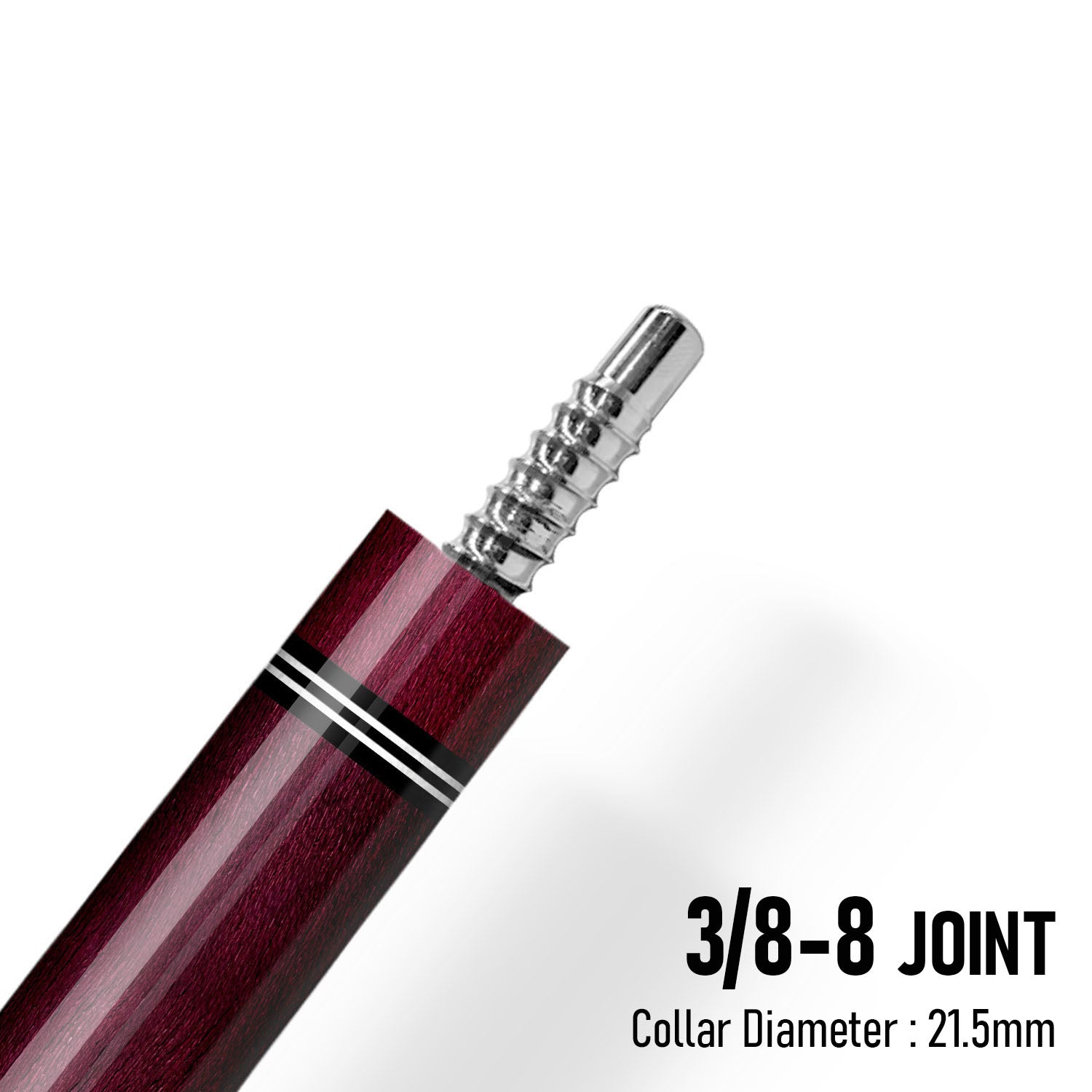 Z Pure ZP1 Cue Butt – Purple Heart (Leather wrap)