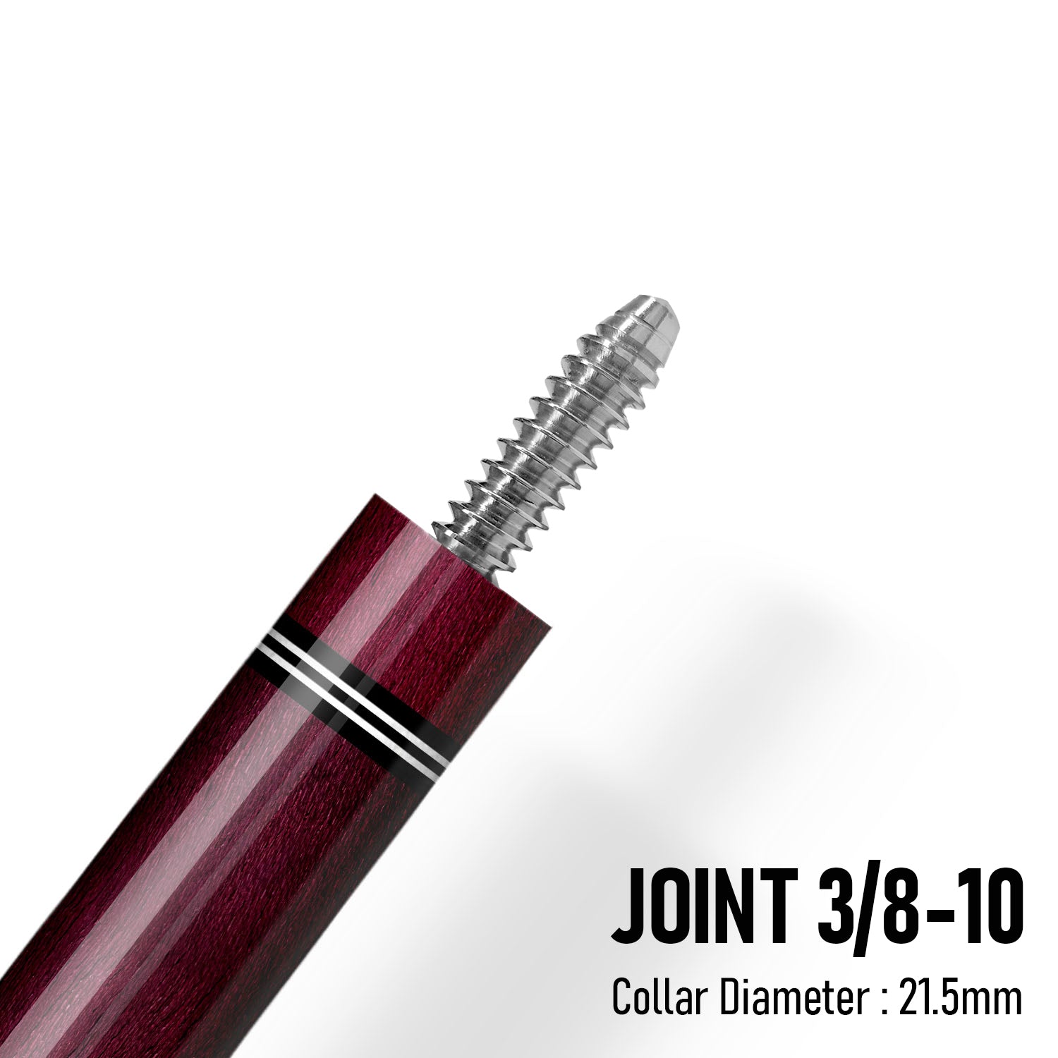 Z Pure ZP1 Cue Butt – Purple Heart (Leather wrap) 3 8-10