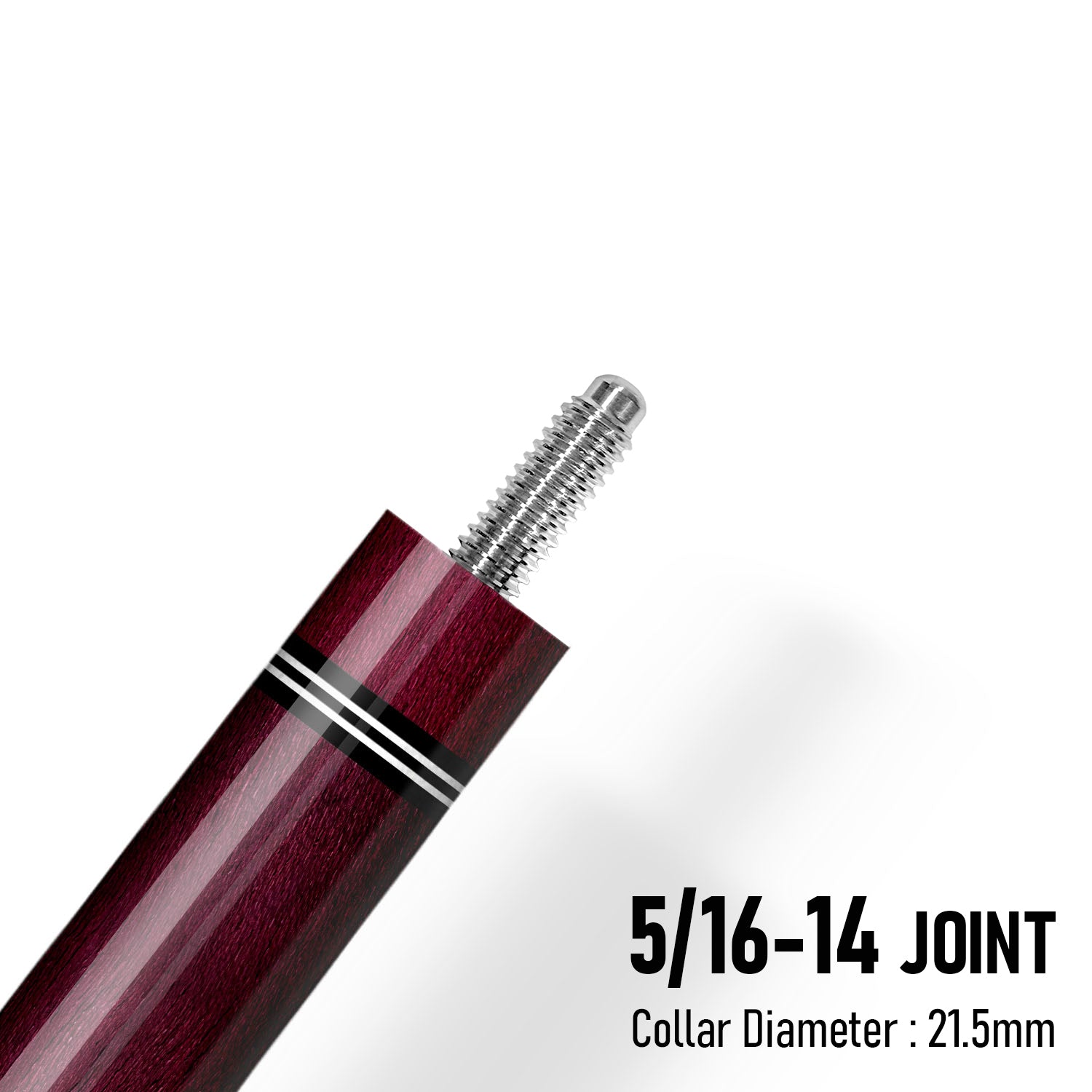 Z Pure ZP1 Cue Butt – Purple Heart (Leather wrap) 5 16 -14