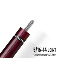 Z Pure ZP1 Cue Butt – Purple Heart (Leather wrap) 5 16 -14