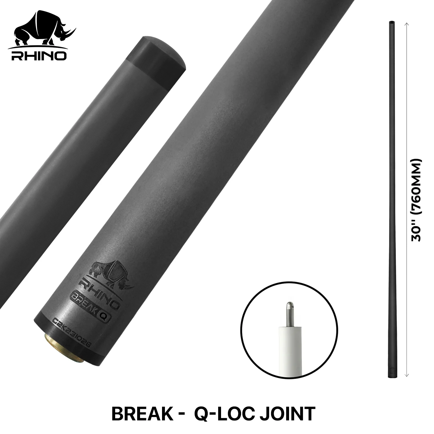 Rhino - 30" / Carbon Fiber Break Shaft Q-loc