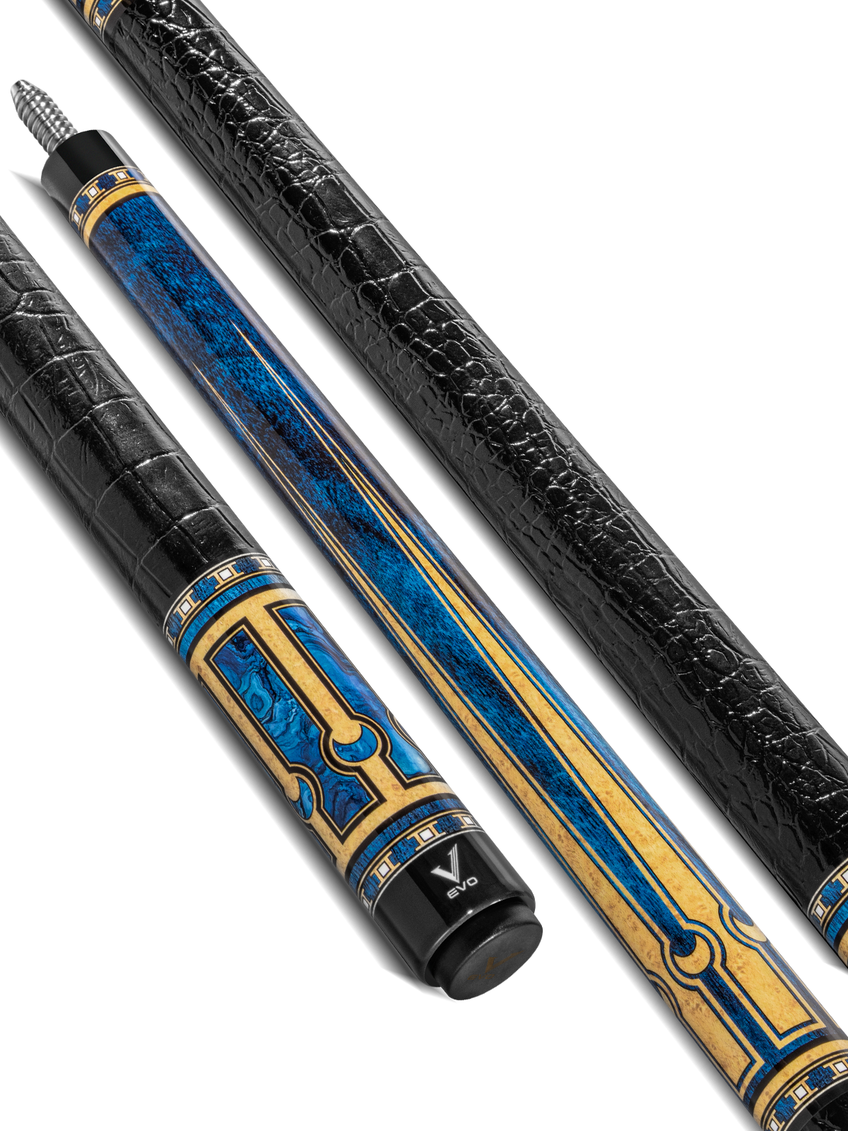 EVO LUNA POOL CUE - SAPPHIRE GATE - LEATHER WRAP