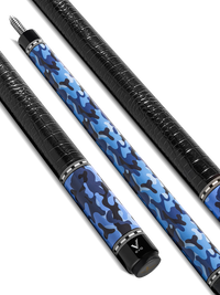 EVO CAMO POOL CUE - NAVY - LEATHER WRAP