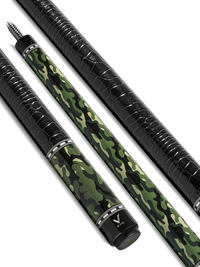 EVO CAMO POOL CUE - VIPER - LEATHER WRAP