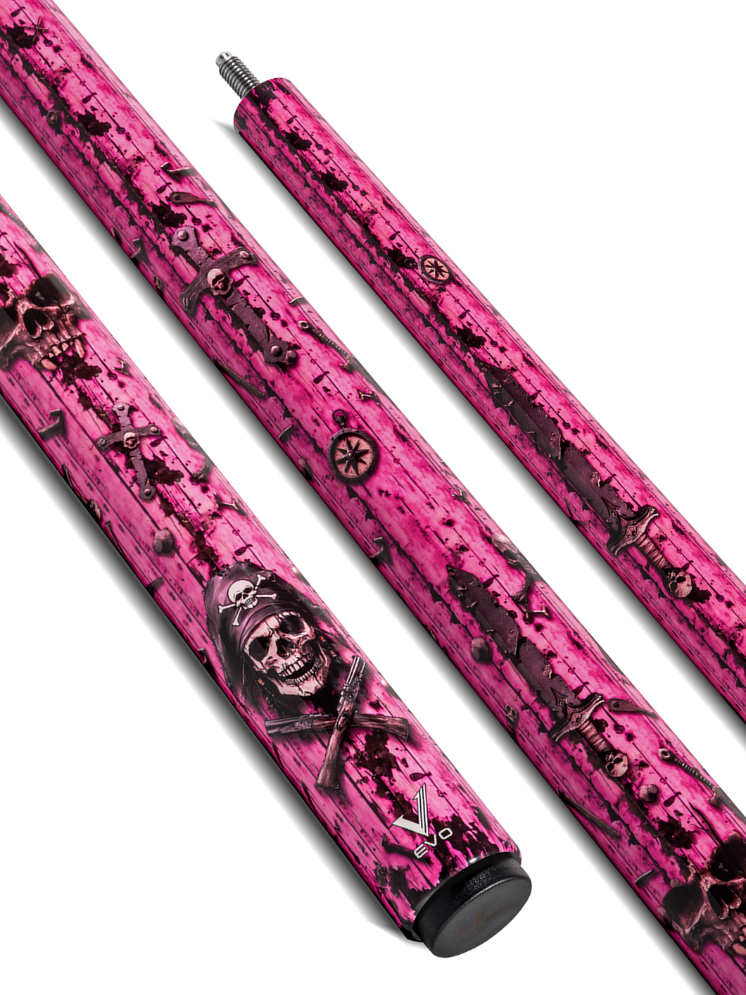 EVO PIRATES POOL CUE - ROSE RAID