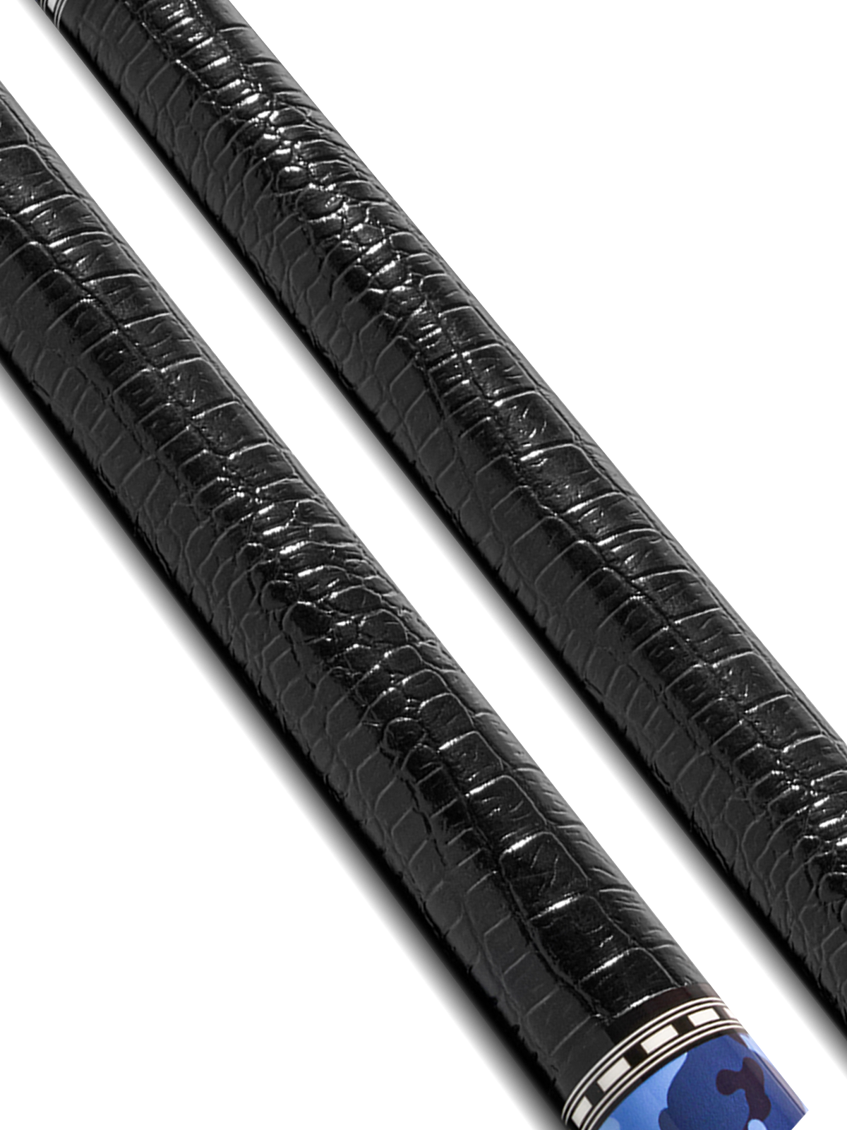 EVO CAMO POOL CUE - NAVY - LEATHER WRAP