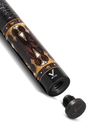 EVO CROWN POOL CUE - ANCIENT OAK - LEATHER WRAP